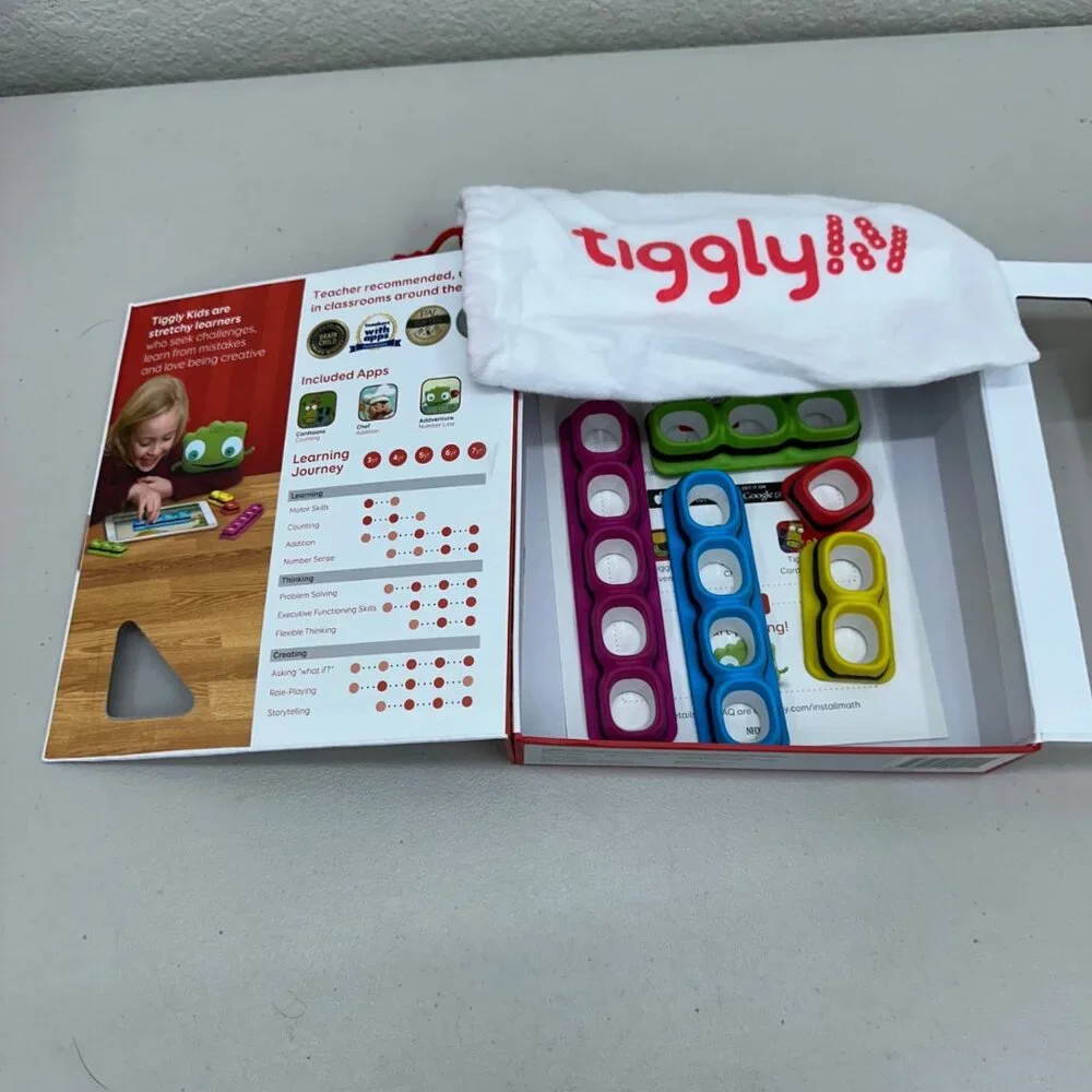 Tiggly Math Ages 3-7 Words Ages 4-8 Shapes Ages 2-5 Interactive Learning Bundle